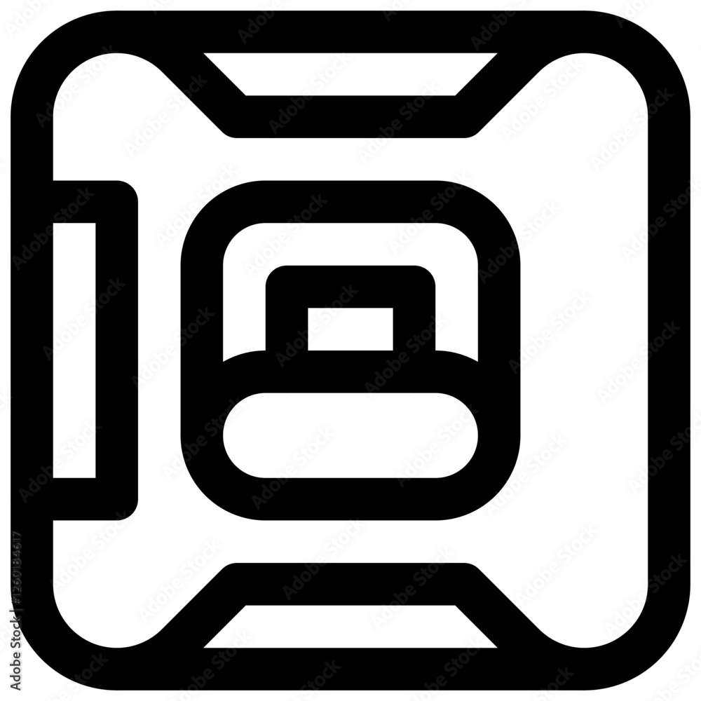Capsule hotel. Editable stroke vector icon. Capsule hotel. Editable stroke vector icon.