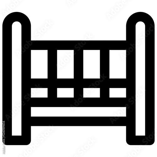 Cot. Editable stroke vector icon.