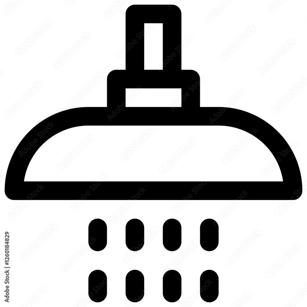 Shower. Editable stroke vector icon. Shower. Editable stroke vector icon.