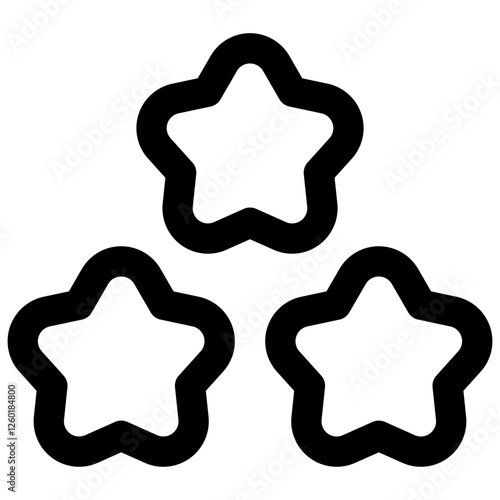 Stars. Editable stroke vector icon.