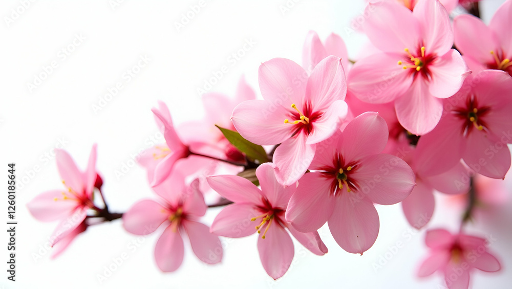Title: Vibrant Bright Pink Cherry Tree Flowers with Delicate Petals
Title: Vibrant Bright Pink Cherry Tree Flowers with Delicate Petals