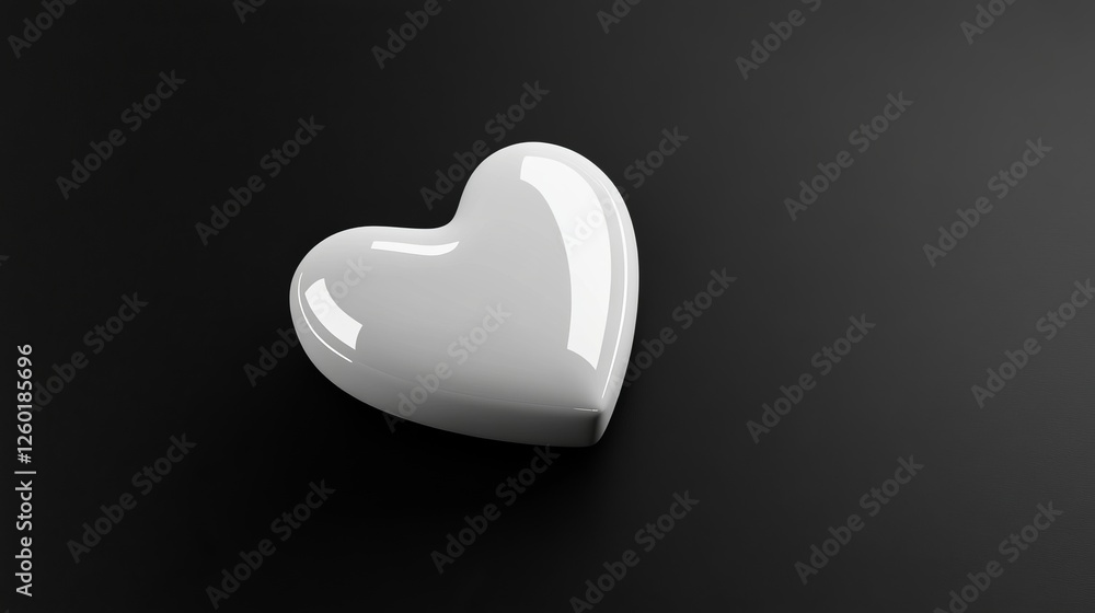 Elegant White Heart Shape on Dark Background - A Modern Abstract Design Elegant White Heart Shape on Dark Background - A Modern Abstract Design