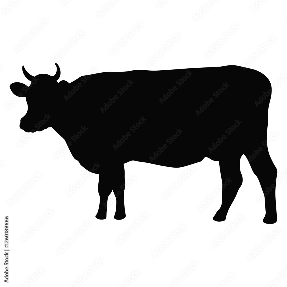 Silhouette of Sacrifice Animal. Eid Al Adha Celebration. Isolated on White Background. Silhouette of Sacrifice Animal. Eid Al Adha Celebration. Isolated on White Background.