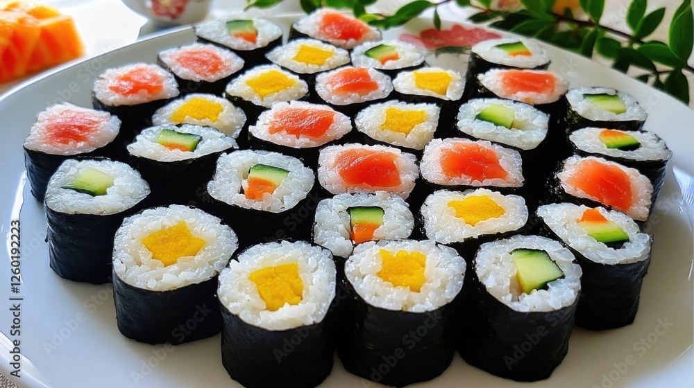 Delicious Homemade Sushi Platter: A Culinary Delight Delicious Homemade Sushi Platter: A Culinary Delight
