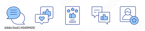 best employee, like, review, feedback. Feedback Icon vector illustration. Line Duotone style. Editable stroke