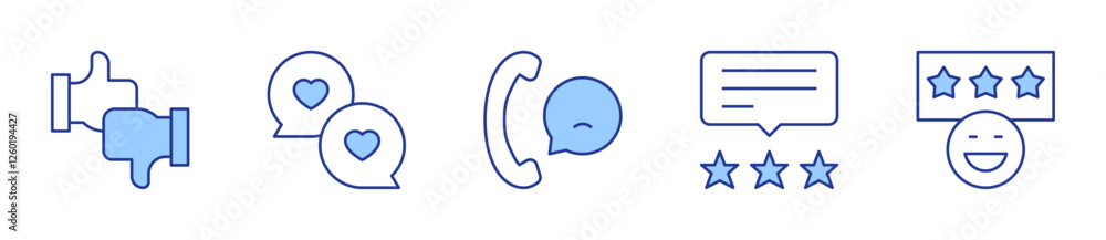 good review, chat, negative review, like, review. Feedback Icon vector illustration. Line Duotone style. Editable stroke good review, chat, negative review, like, review. Feedback Icon vector illustration. Line Duotone style. Editable stroke