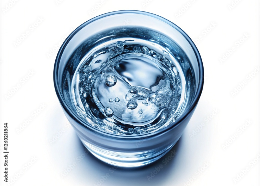 Bubbling Water in Glass isolated on white background-A glass of water with bubbles rising in the liquid, showcasing the effervescence against a white background. Bubbling Water in Glass isolated on white background-A glass of water with bubbles rising in the liquid, showcasing the effervescence against a white background.