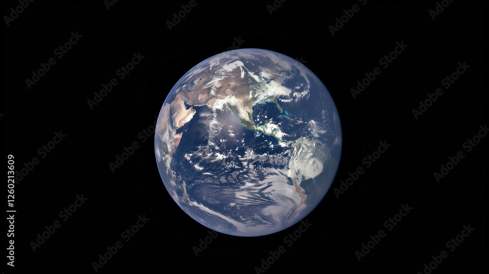 Naklejka premium Night planet earth from space.