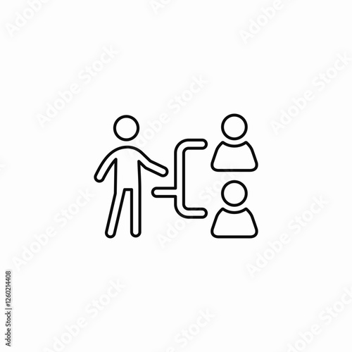 team workflow hierarchy icon vector sign