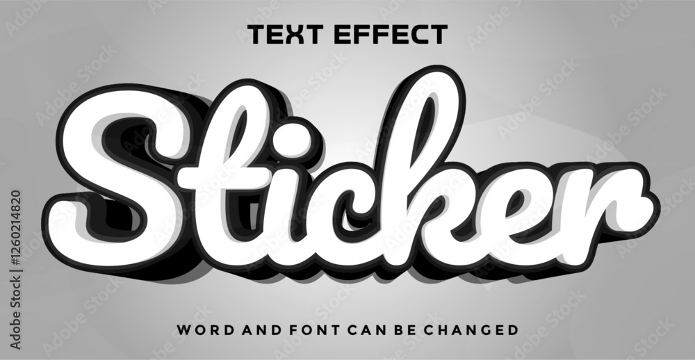 Obraz premium Sticker editable text effect