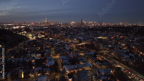 Wallpaper Mural Aerial view of New York City at dusk. Shot in Brooklyn Torontodigital.ca
