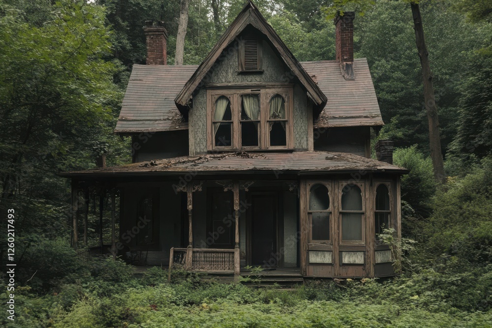 Overgrown Victorian House in the Woods Overgrown Victorian House in the Woods