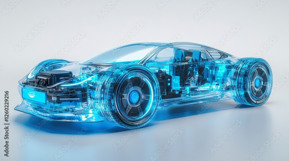 Transparent diagram of new energy vehicle structure Transparent diagram of new energy vehicle structure
