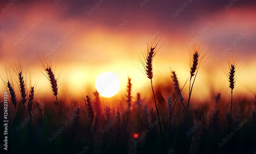 A serene landscape showcasing golden wheat swaying gently in the breeze as the sun sets, casting warm hues and creating a perfect moment of tranquility in nature. A serene landscape showcasing golden wheat swaying gently in the breeze as the sun sets, casting warm hues and creating a perfect moment of tranquility in nature.