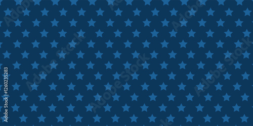 Star pattern on blue gradient background template. America 4th of July Memorial or Independence day theme wallpaper.eps10