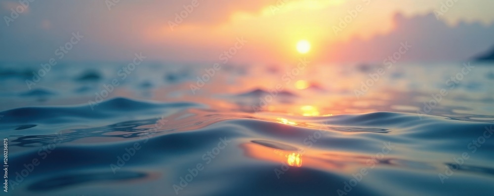 Misty dawn, gentle sea ripples reflecting soft light, sunrise, aquatic, water Misty dawn, gentle sea ripples reflecting soft light, sunrise, aquatic, water