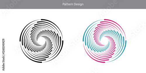 부드럽게 회전하느 원형 패턴 디자인