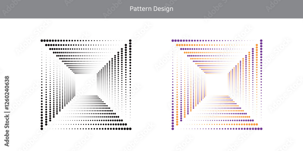Fototapeta premium 입체감이 느껴지는 정사각형 패턴 도트 디자인