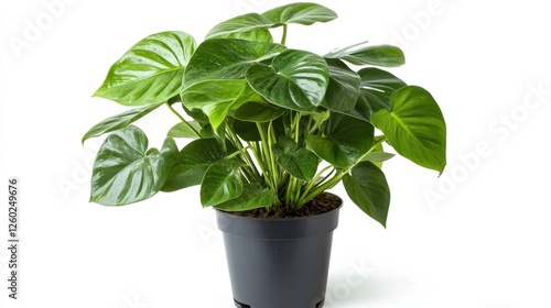 Wallpaper Mural Lush green Philodendron plant in a pot against white background Torontodigital.ca