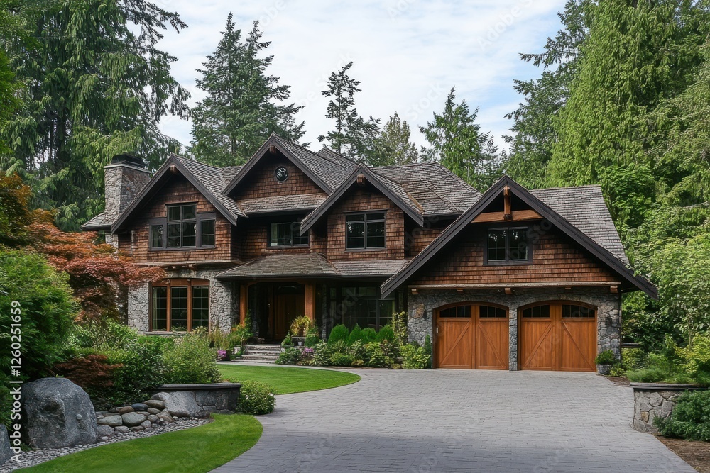 Luxury Craftsman home nestled in the woods Luxury Craftsman home nestled in the woods