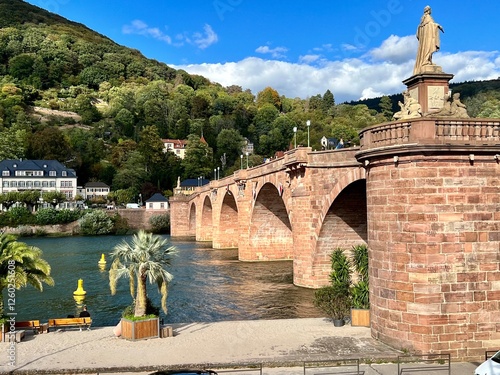 bridge over the river in Heidelberg 