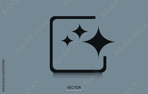 AI Icon. Abstract Light in Minimalism Style. Vector illustration