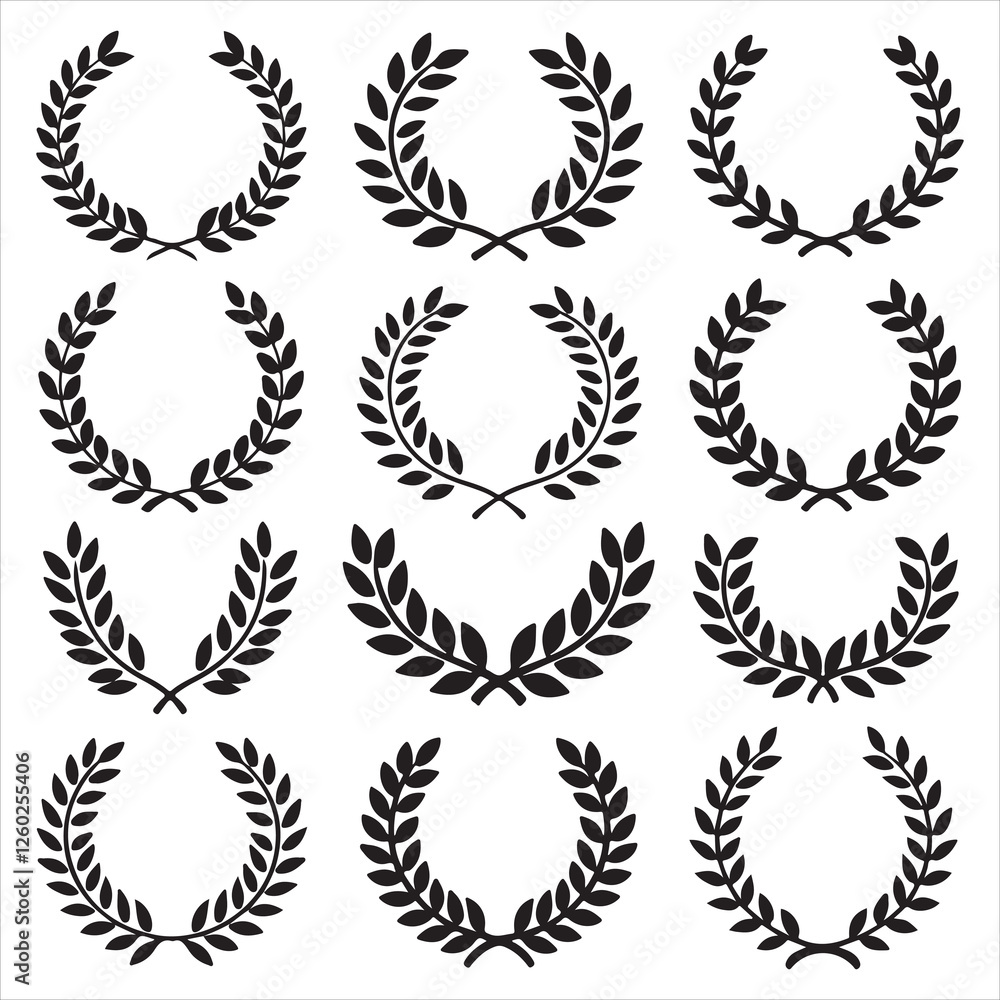 Classic Laurel Wreath Collection for Graphic Design Classic Laurel Wreath Collection for Graphic Design
