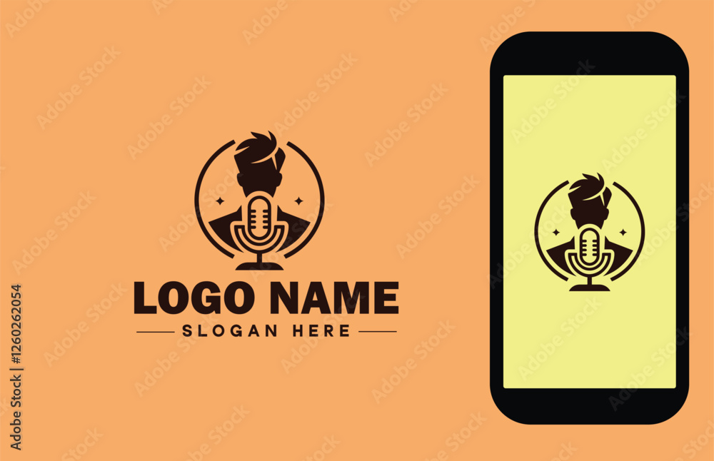 Voice Acting Studio icon Vocal Performance Studio Audio Dramatics Studio Sound Characterization Studio flat logo sign symbol editable vector Voice Acting Studio icon Vocal Performance Studio Audio Dramatics Studio Sound Characterization Studio flat logo sign symbol editable vector