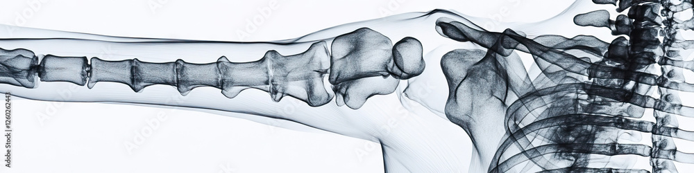 Naklejka premium Human Arm and Shoulder Bone Structure
