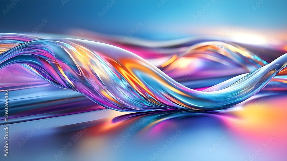 Abstract Colorful Liquid Wave Background - Abstract & Surreal Abstract Colorful Liquid Wave Background - Abstract & Surreal