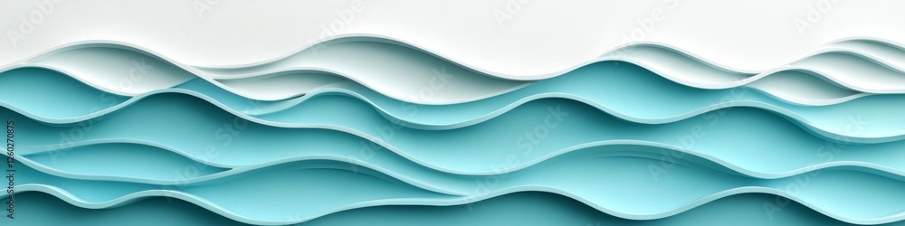 Obraz premium Abstract Minimalist Design, 3D Low Profile Style, Delicate Wave Texture Pattern Background, Elegant