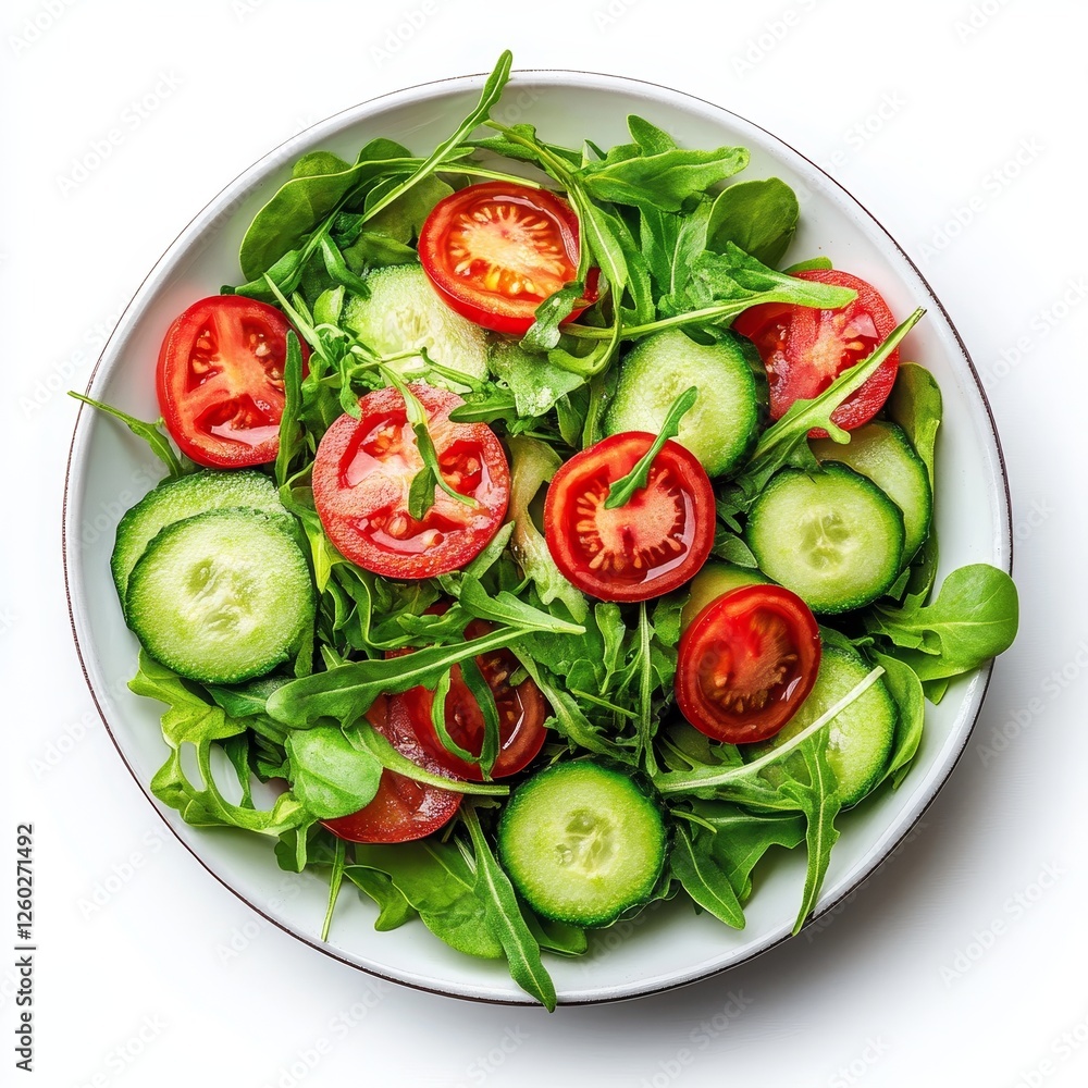 Fresh vegetable salad in a bowl isolated on clean white background, healthy eating, vegan lifestyle, and nutrition concept with vibrant greens, tomatoes, and cucumbers. Fresh vegetable salad in a bowl isolated on clean white background, healthy eating, vegan lifestyle, and nutrition concept with vibrant greens, tomatoes, and cucumbers.