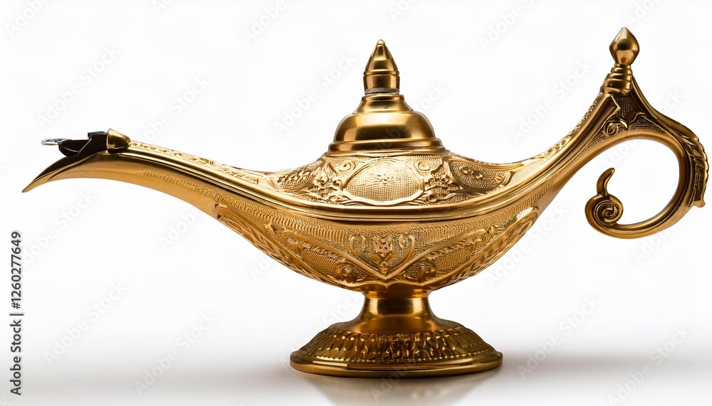 magic lamp isolated on white background magic lamp isolated on white background