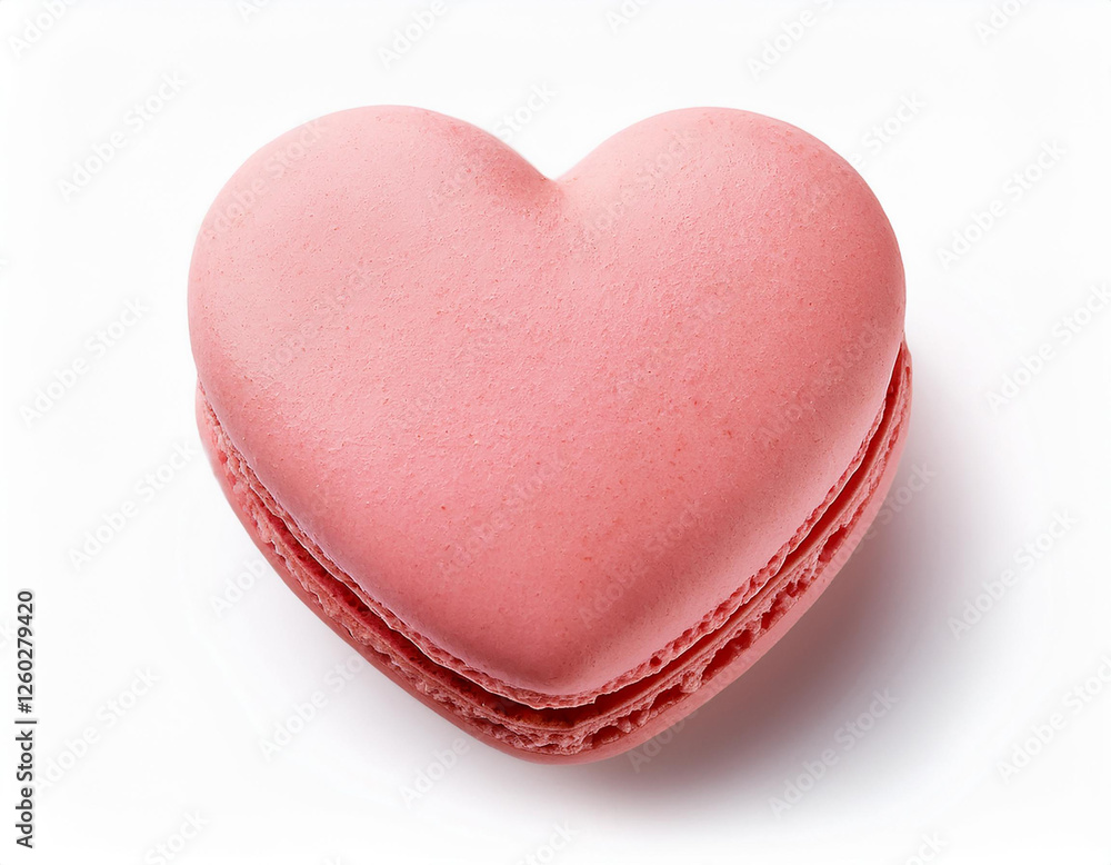 heart shaped macaroon isolated on a white background heart shaped macaroon isolated on a white background
