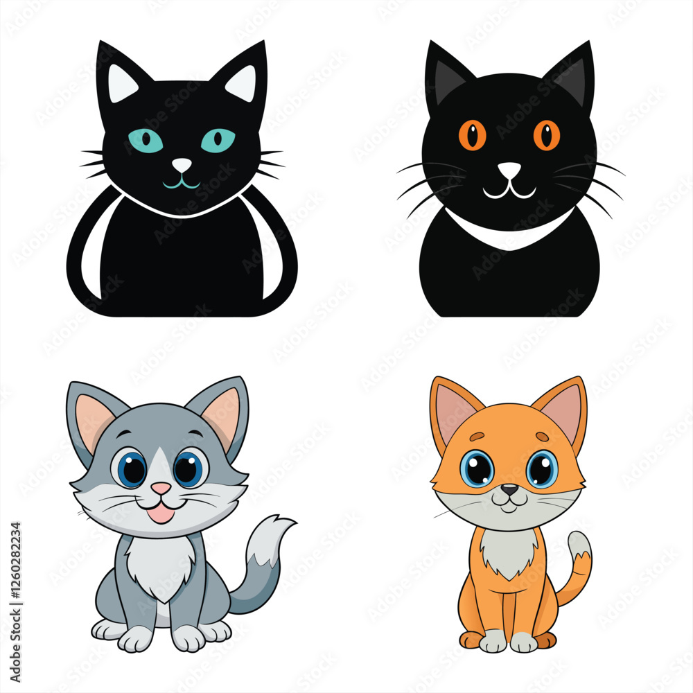 Stylized Cat Silhouette Vector – Perfect for Digital & Print Use Stylized Cat Silhouette Vector – Perfect for Digital & Print Use