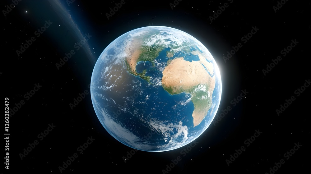 Fototapeta premium Planet Earth from Space, Stunning View - Space Exploration