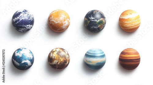 Wallpaper Mural Set of icons for games. Planets. Isolated on white background
 Torontodigital.ca