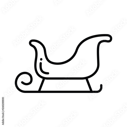 Grab this amazing christmas sleigh icon design in modern style