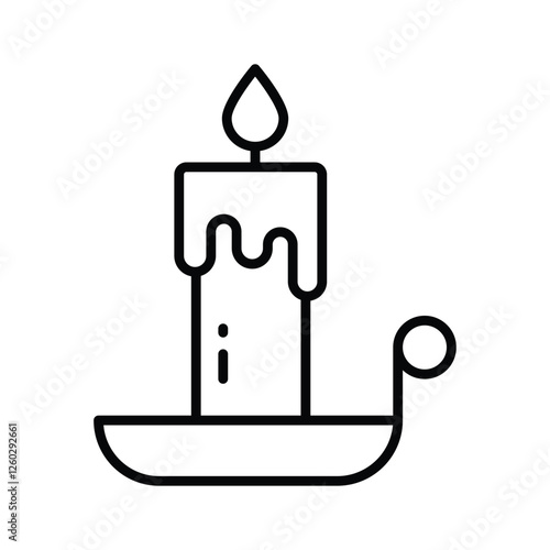 A captivating icon of candle, ready to use vector