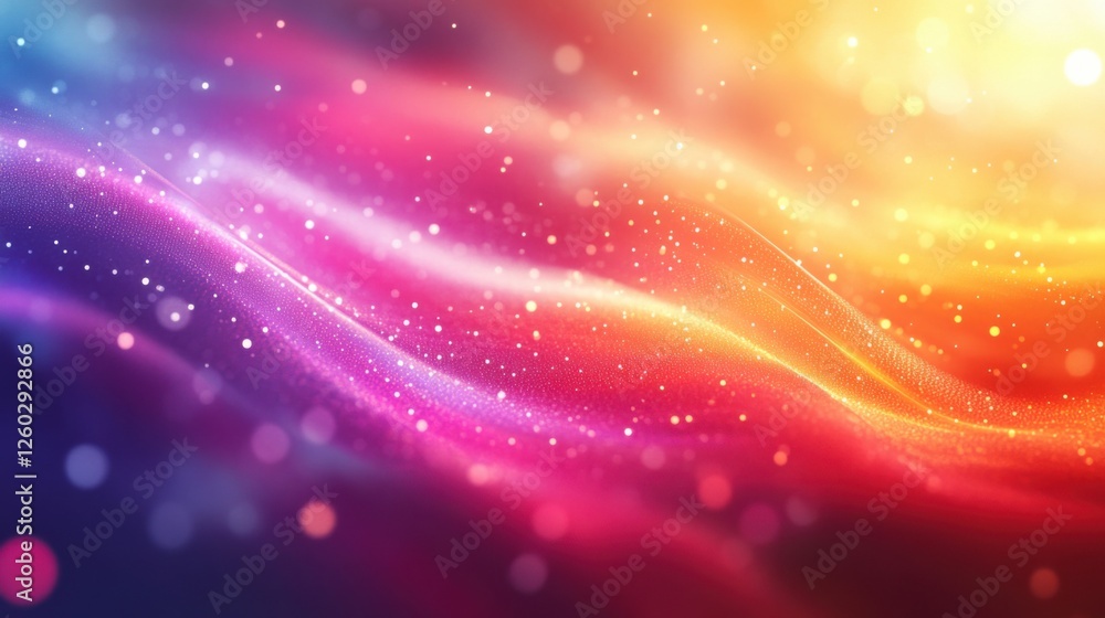 Fototapeta premium Abstract dynamic light pulses background with dynamic light pulses and colorful wave patterns. Emphasizing modern vibrancy and energetic motion, ideal for artistic designs and contemporary visuals.