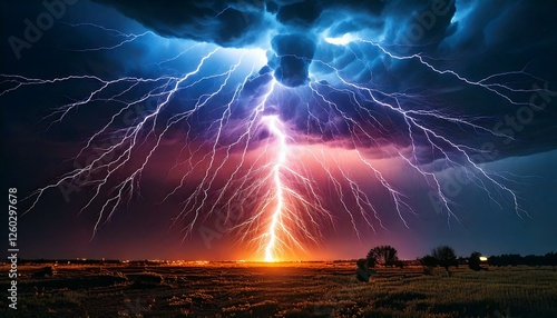 A bold representation of lightning’s unrestrained energy, embodying strength, freedom, and immediacy photo