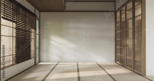 Wallpaper Mural Minimal room japanese style design.3D rendering Torontodigital.ca