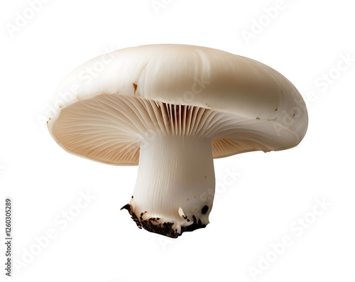 Agaricus bisporus White Button Mushroom – Isolated High-Quality PNG for Culinary Design