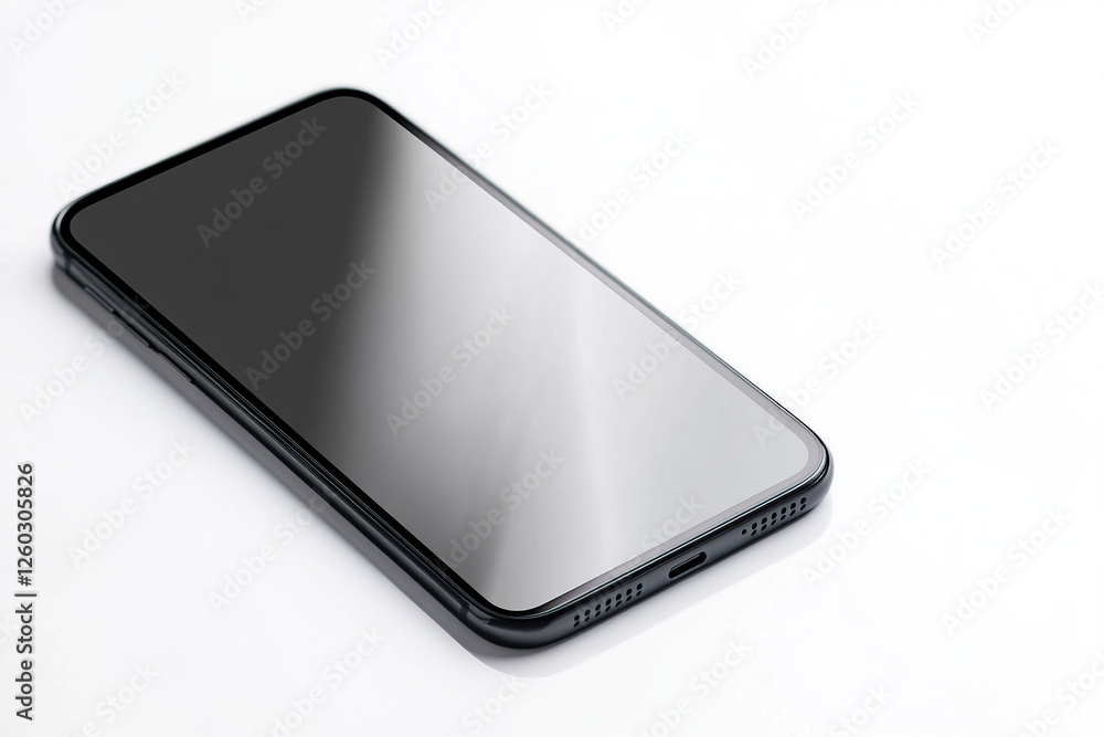 Mockup smartphone with a blank screen on white background Mockup smartphone with a blank screen on white background