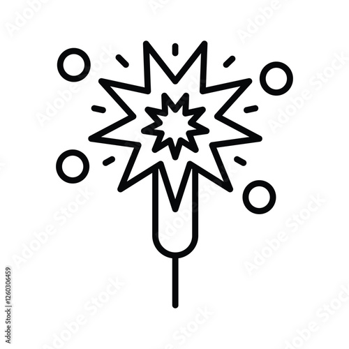 Icon of sparkler in modern design, ready to use vector