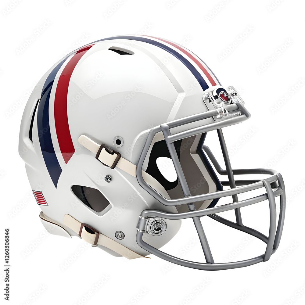 Fototapeta premium Soccer Helmet in isolated white background