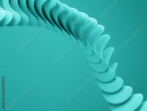 Elegant Clear Teal Curve Background for Modern Designs