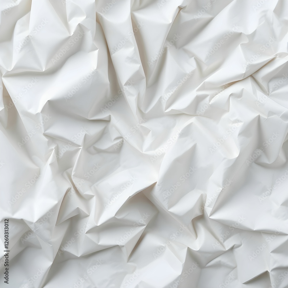 Obraz premium Crumpled White Paper Texture