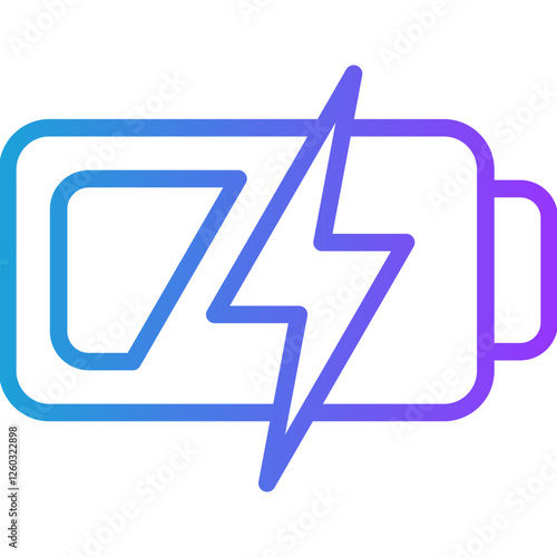 Charge line gradient icon