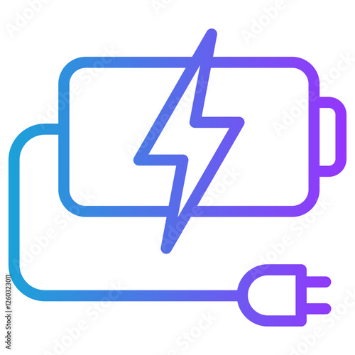 Charged line gradient icon